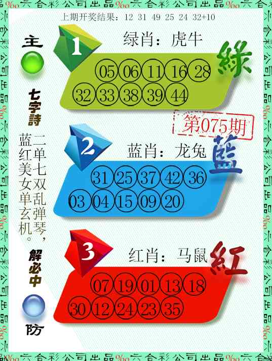 075期三波十码[图]