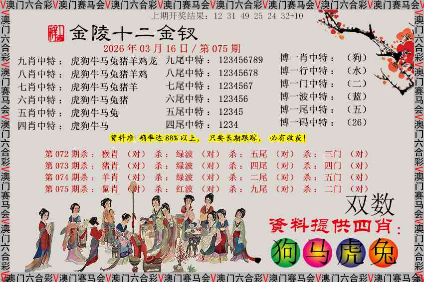 075期金陵十二金钗[图]